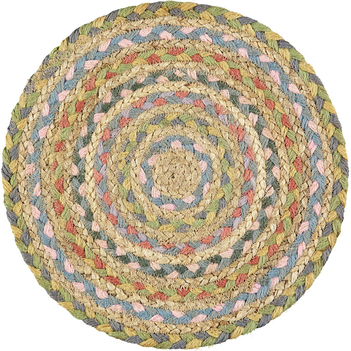 Pastel Fairisle Jute Mini Basket