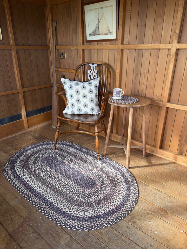 Aubergine Oval Jute Rug