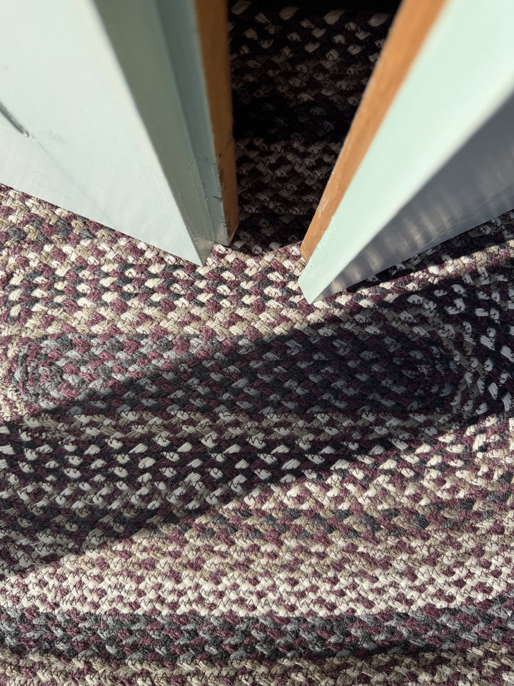 Aubergine Oval Jute Rug