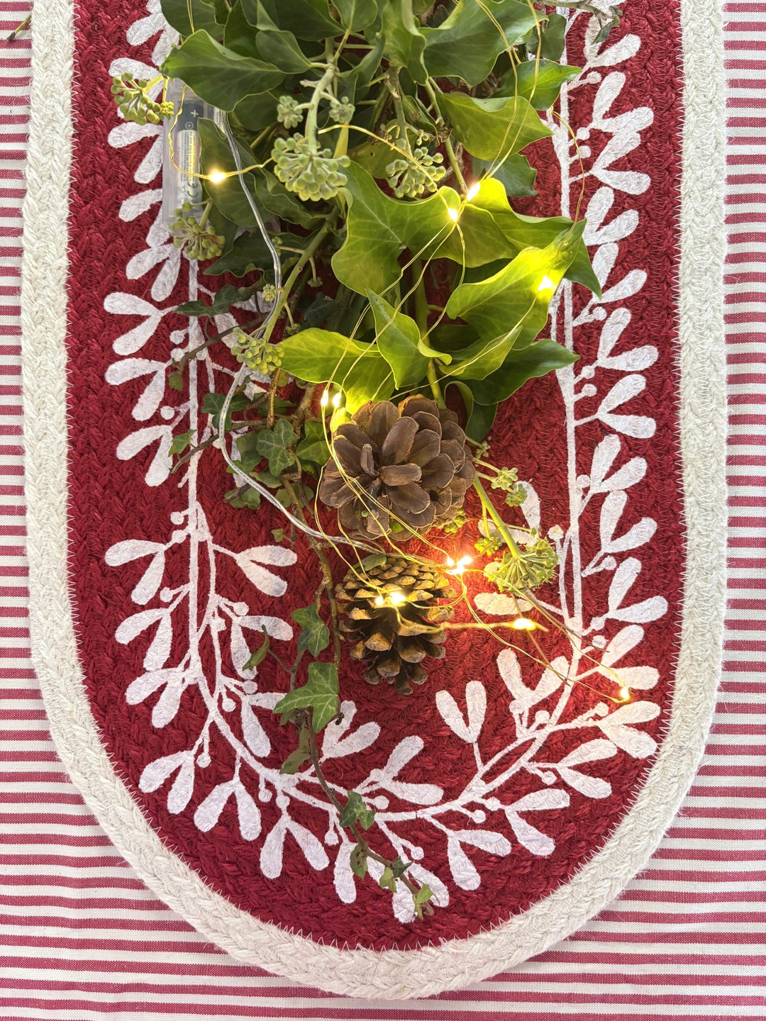 Berry Jute Table Runner - 40% Off