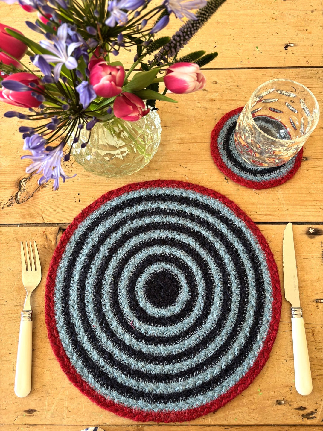 Blueberry Tulip Coasters