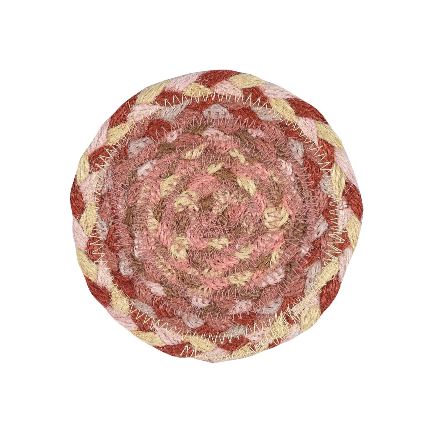Coral Jute Coasters – The Braided Rug Company