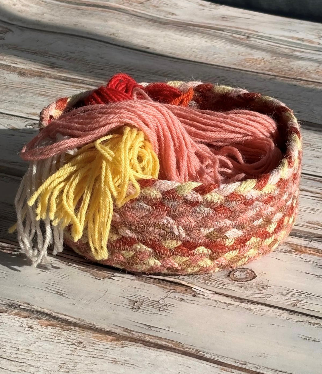 Coral Jute Mini Basket