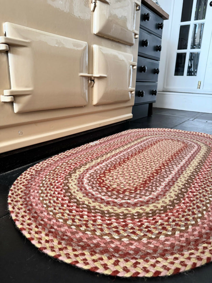 Coral Oval Jute Rug
