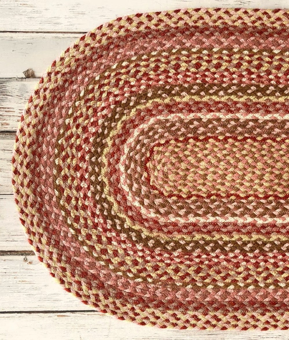 Coral Oval Jute Rug
