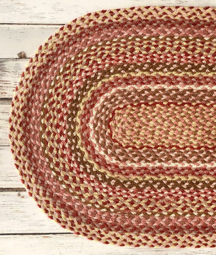 Coral Oval Jute Rug