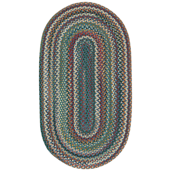 Deep Blue Oval Rug