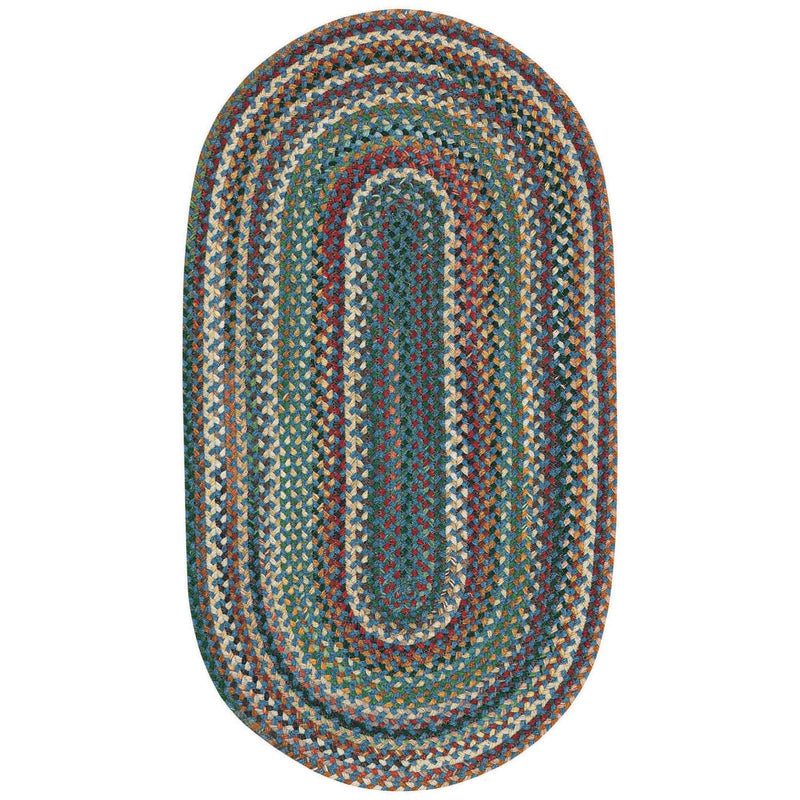 Deep Blue Oval Rug