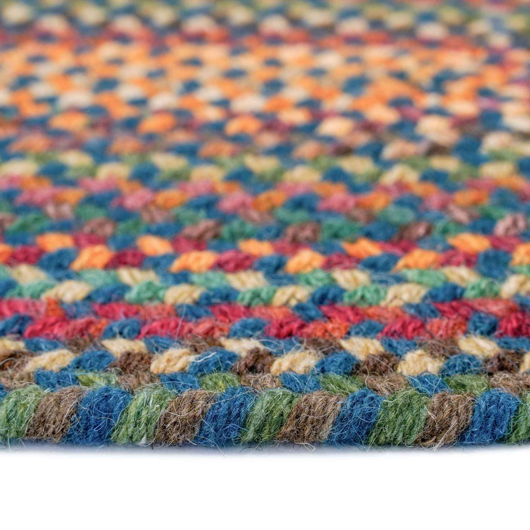 Deep Blue Oval Rug