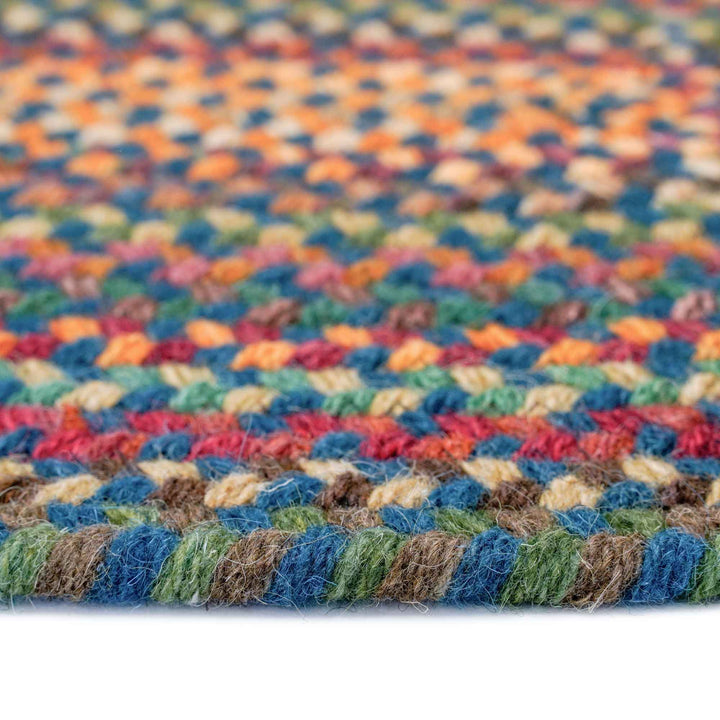 Deep Blue Oval Rug