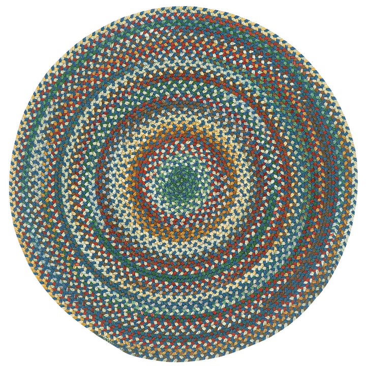 Deep Blue Oval Rug