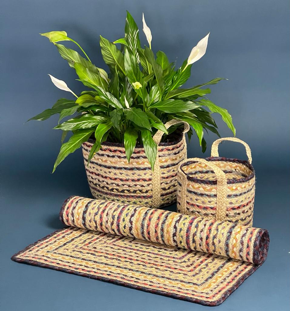Fairisle Jute Basket