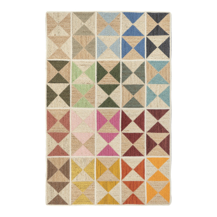 Rainbow Harlequin Jute Rug
