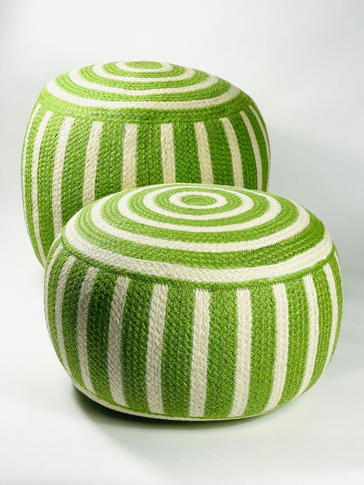Jade Jute Pouffe Small – The Braided Rug Company