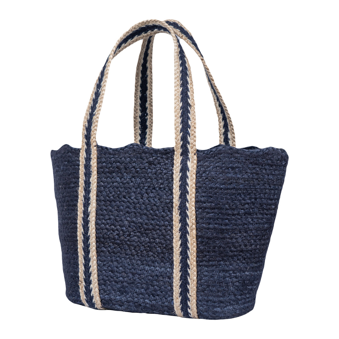 Navy Scallop Tote Large