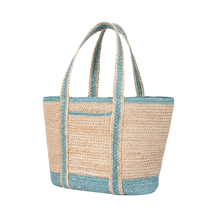 Aqua Pocket Tote Large