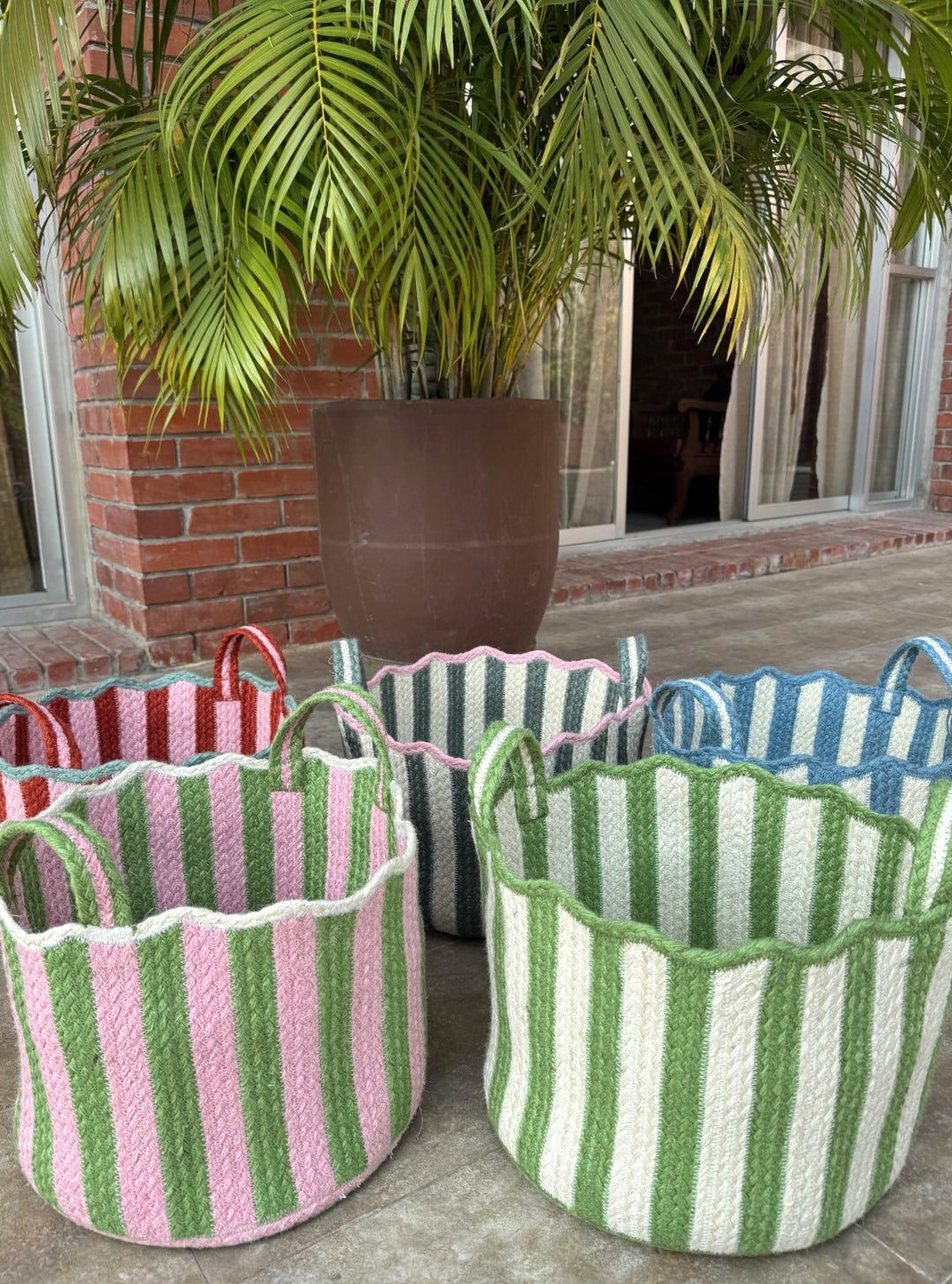 Large Tulip Basket Jade