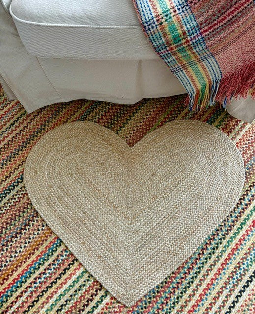 Natural Heart Rug - 30% Off
