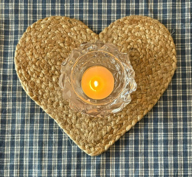 Natural Jute Heart Coaster