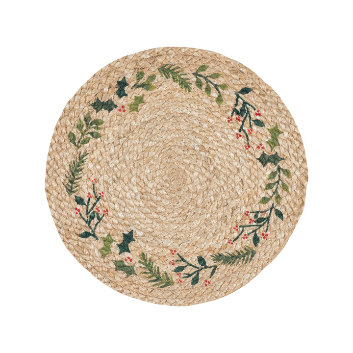Natural Christmas Jute Placemats