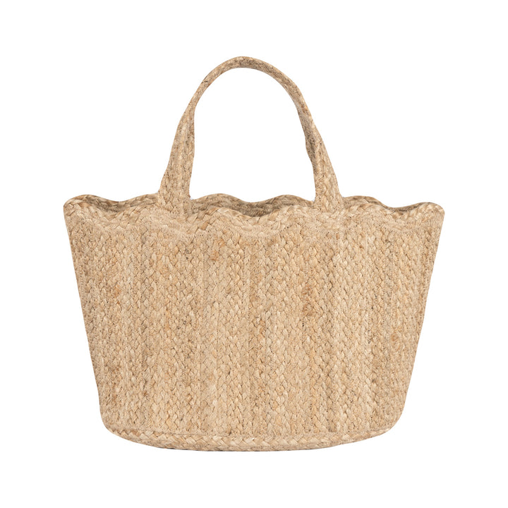 Natural Scallop Tote Small