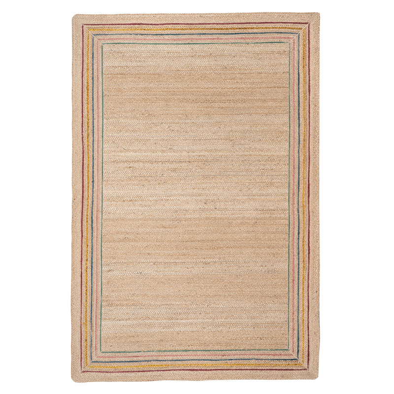 Stripe Border Natural Jute Rug