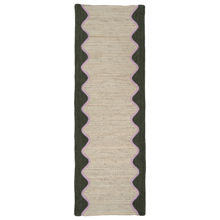 Olive Wave Jute Rug