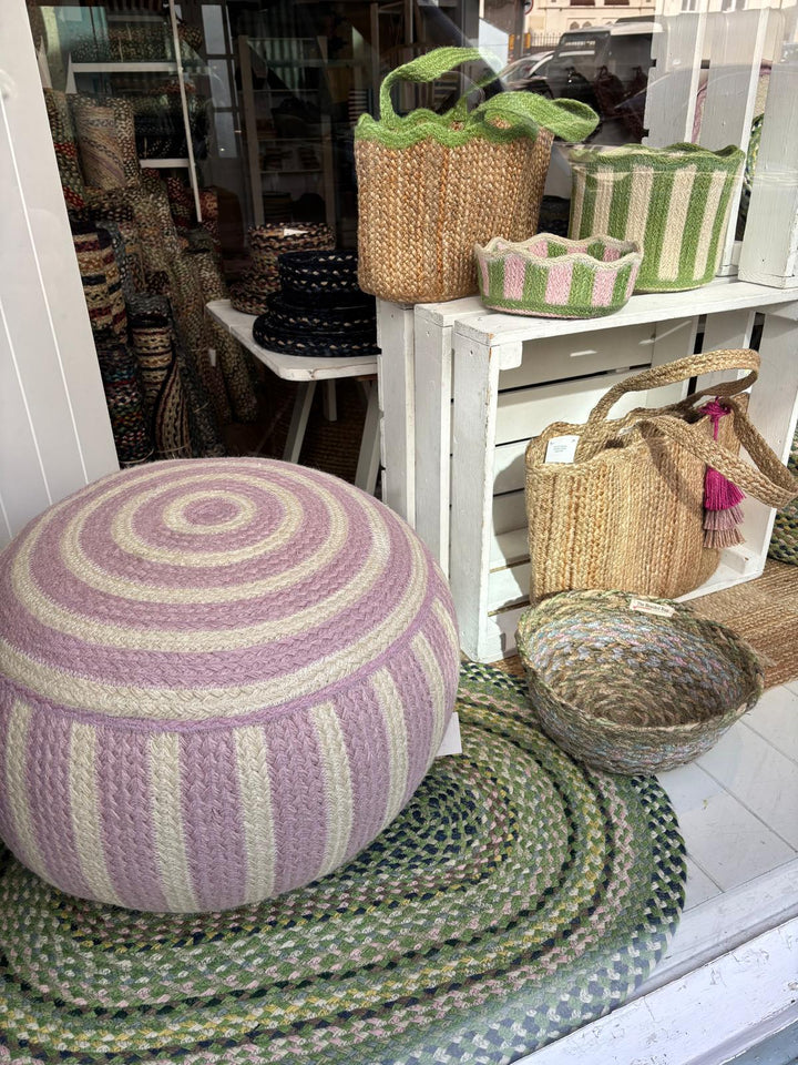 Flamingo Jute Pouffe Small