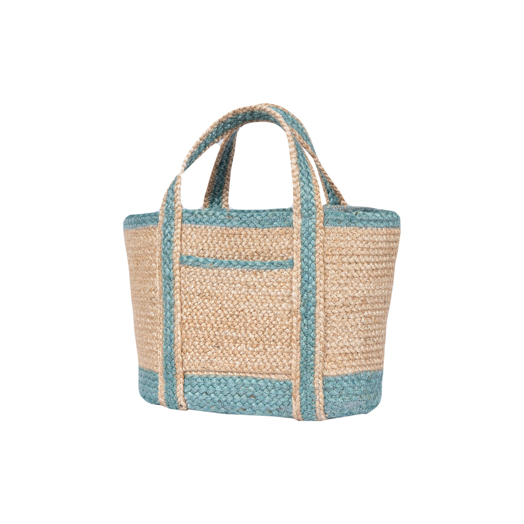 Aqua Pocket Tote Small