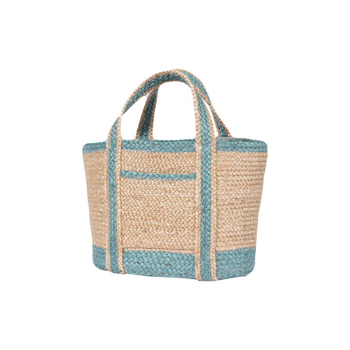 Aqua Pocket Tote Small