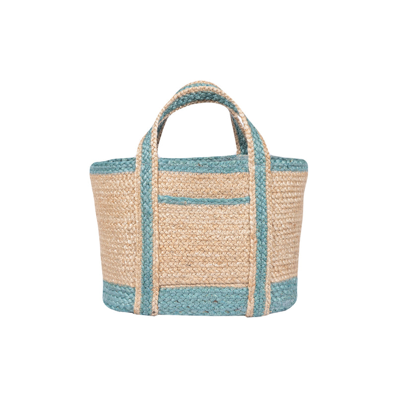 Aqua Pocket Tote Small