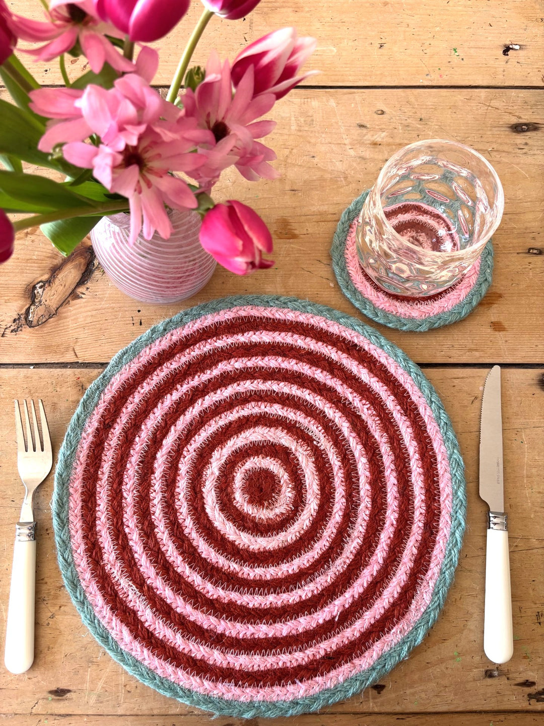 Strawberry Tulip Coasters