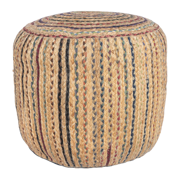 Multi Jute Pouffe Large