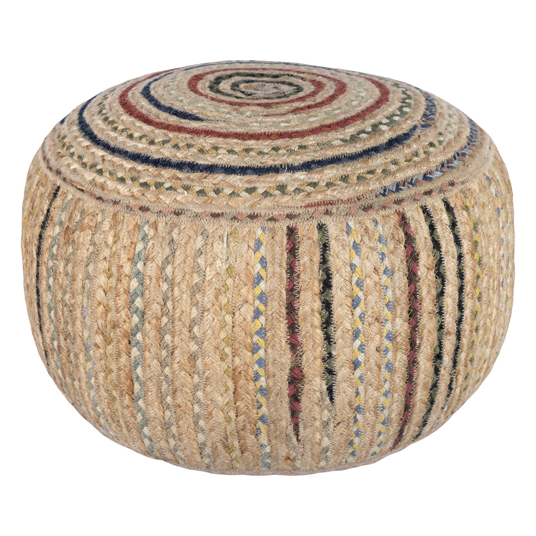 Multi Jute Pouffe Large