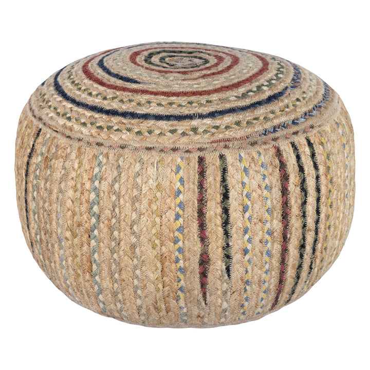 Multi Jute Pouffe Large