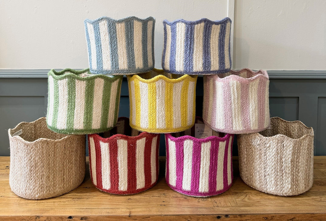Tulip Basket Natural Stripe