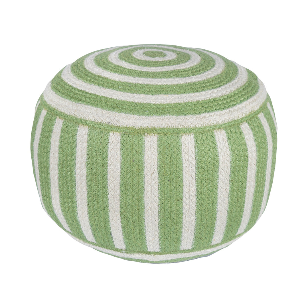 Jade Jute Pouffe Large