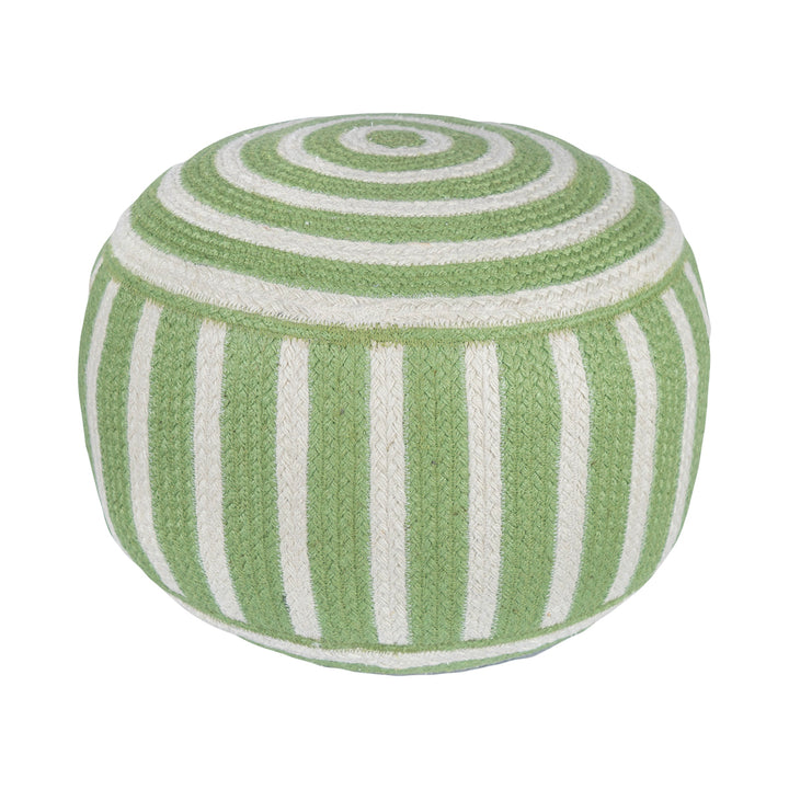 Jade Jute Pouffe Small