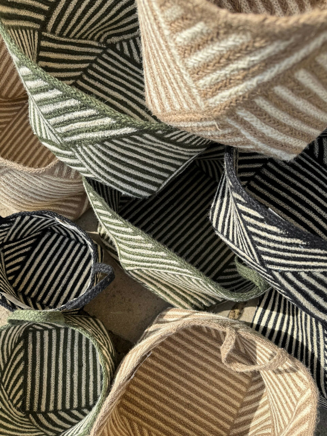 Zebra Basket Olive