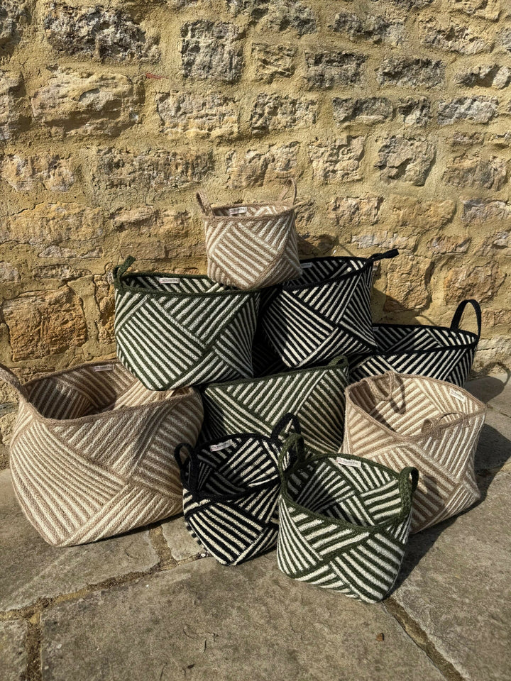 Zebra Basket Olive