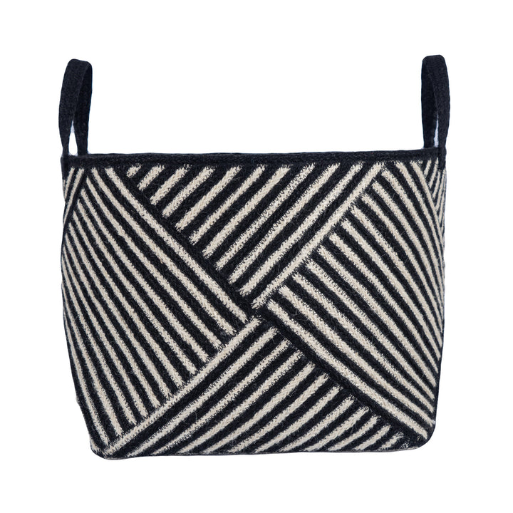 Zebra Basket Black