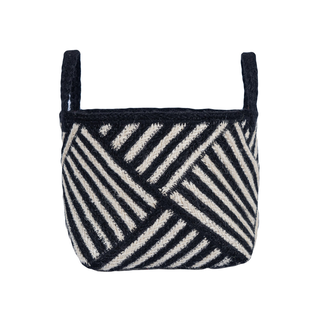 Zebra Basket Black