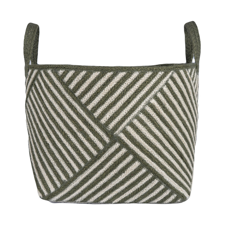 Zebra Basket Olive