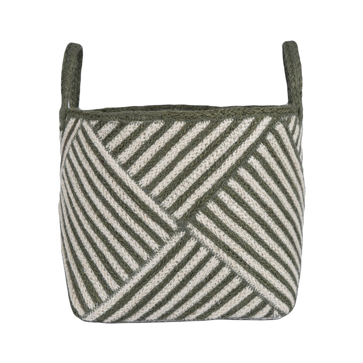 Zebra Basket Olive