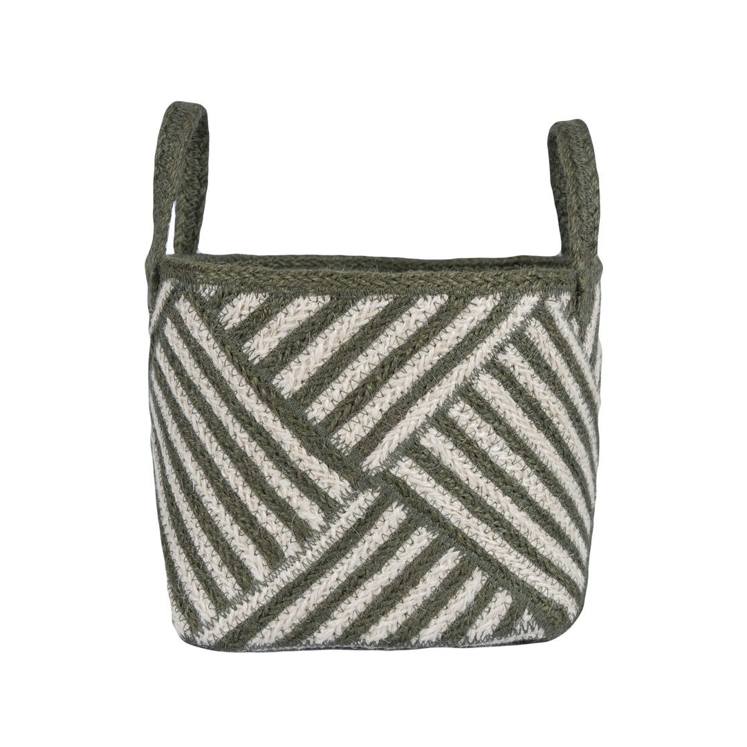 Zebra Basket Olive