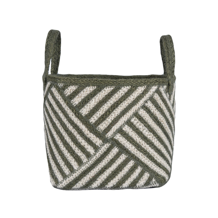 Zebra Basket Olive