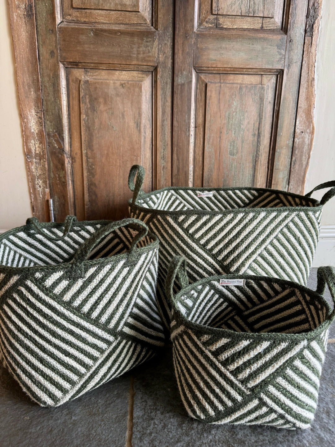 Zebra Basket Olive