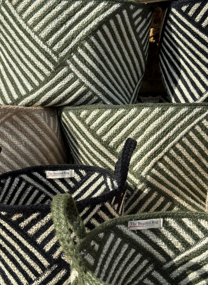 Zebra Basket Olive