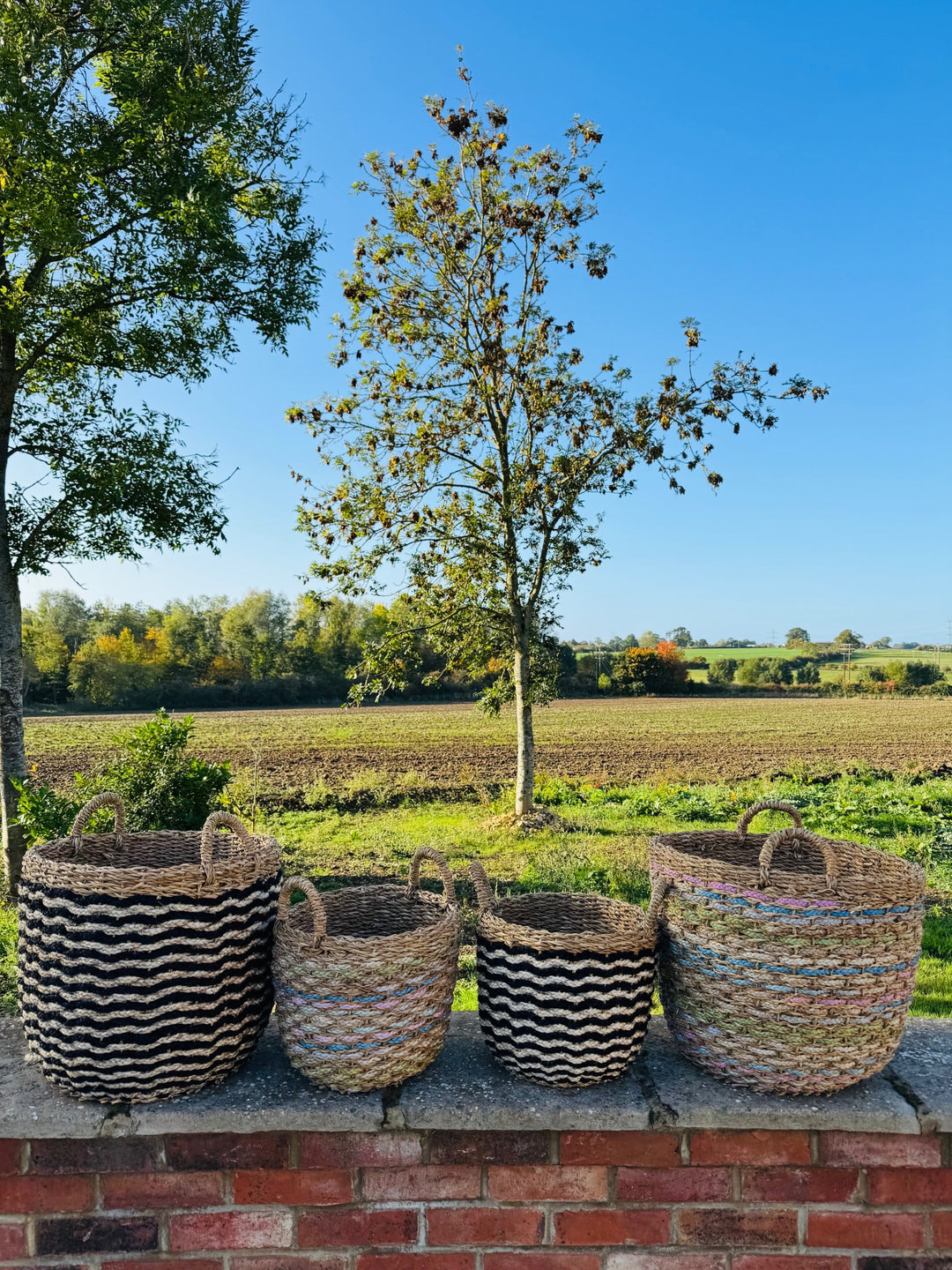 Village Pastel Log Basket
