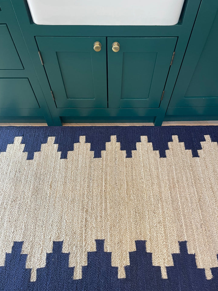 Aztec Navy Rectangle Rug